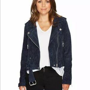 Blank NYC Blue Suede Leather Jacket XS